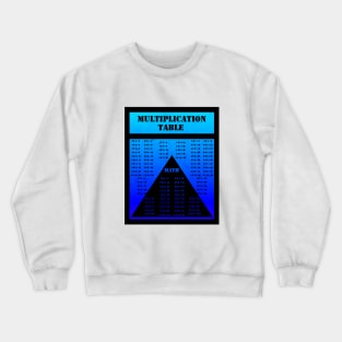 MULTIPLICATION TABLE, MATH, BLUE. SAMER BRASIL Crewneck Sweatshirt